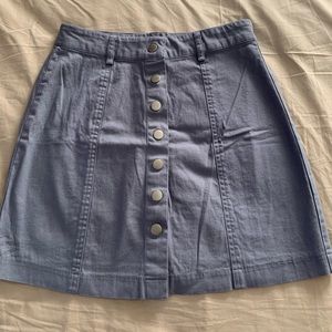 Light dirty blue mini skirt